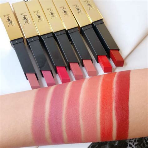 YSL matte lipstick swatches